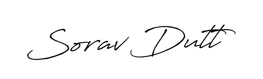 Create a beautiful signature design for name Sorav Dutt. With this signature (Antro_Vectra_Bolder) fonts, you can make a handwritten signature for free. Sorav Dutt signature style 7 images and pictures png