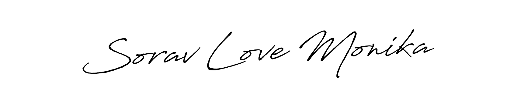 Use a signature maker to create a handwritten signature online. With this signature software, you can design (Antro_Vectra_Bolder) your own signature for name Sorav Love Monika. Sorav Love Monika signature style 7 images and pictures png