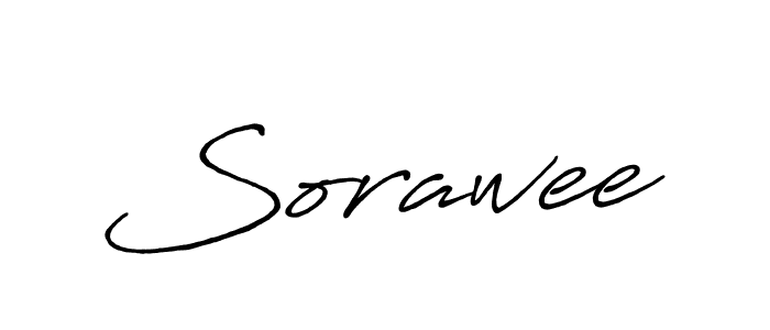 Make a beautiful signature design for name Sorawee. With this signature (Antro_Vectra_Bolder) style, you can create a handwritten signature for free. Sorawee signature style 7 images and pictures png