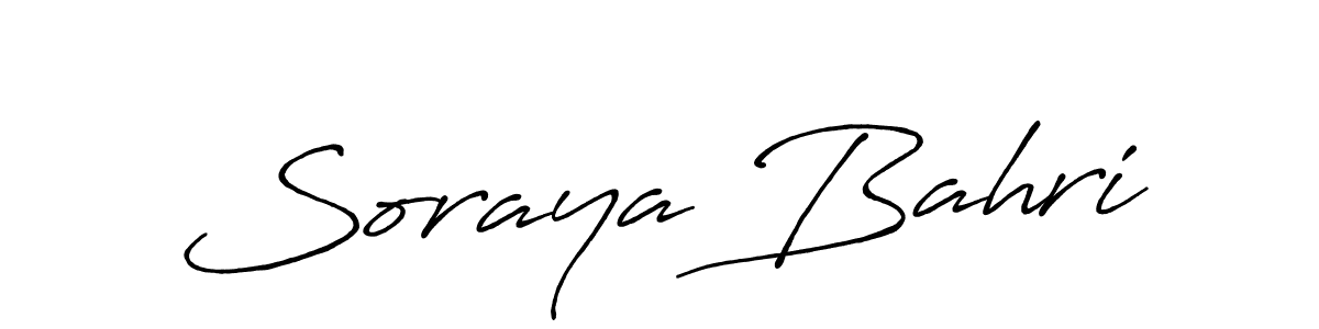 Design your own signature with our free online signature maker. With this signature software, you can create a handwritten (Antro_Vectra_Bolder) signature for name Soraya Bahri. Soraya Bahri signature style 7 images and pictures png