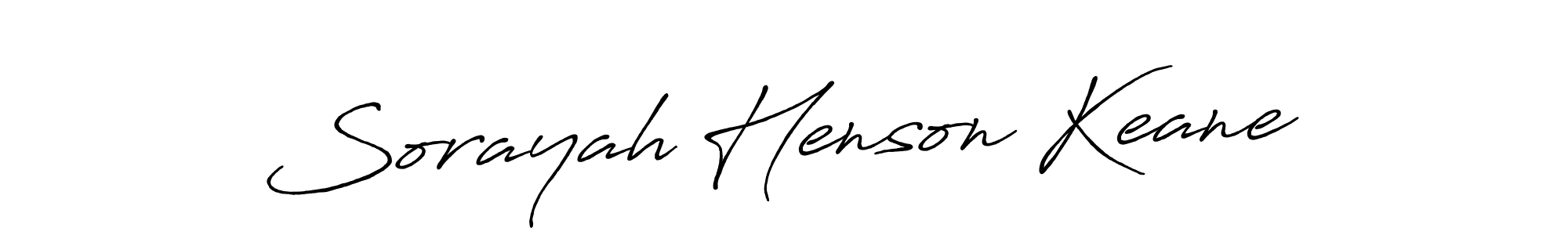 if you are searching for the best signature style for your name Sorayah Henson Keane. so please give up your signature search. here we have designed multiple signature styles  using Antro_Vectra_Bolder. Sorayah Henson Keane signature style 7 images and pictures png