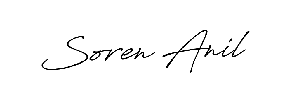 How to make Soren Anil name signature. Use Antro_Vectra_Bolder style for creating short signs online. This is the latest handwritten sign. Soren Anil signature style 7 images and pictures png