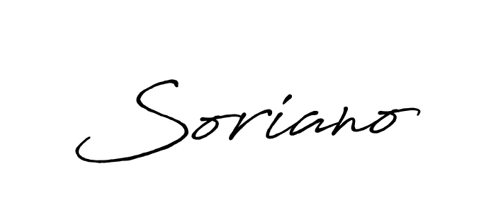 Similarly Antro_Vectra_Bolder is the best handwritten signature design. Signature creator online .You can use it as an online autograph creator for name Soriano. Soriano signature style 7 images and pictures png