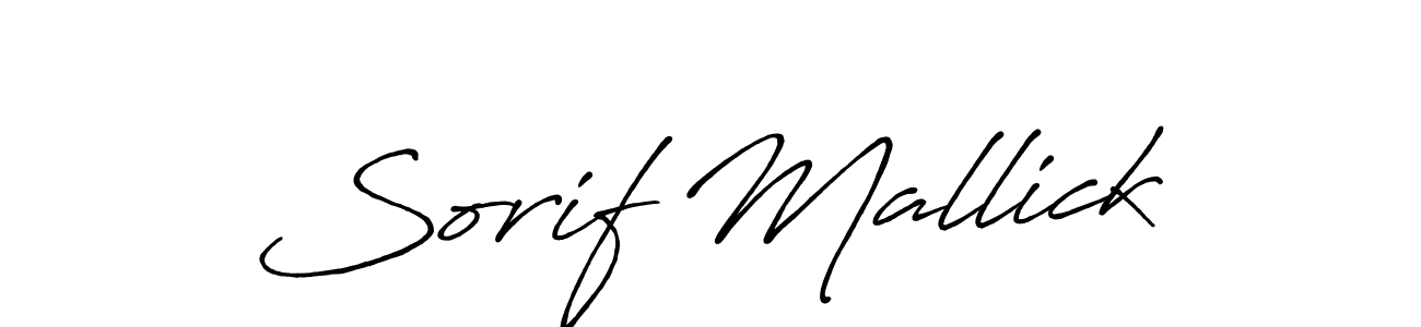 Also we have Sorif Mallick name is the best signature style. Create professional handwritten signature collection using Antro_Vectra_Bolder autograph style. Sorif Mallick signature style 7 images and pictures png