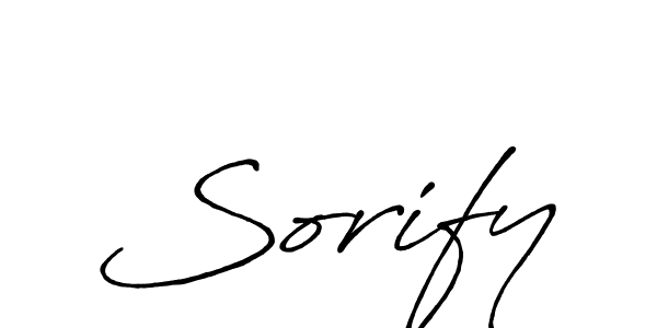 Design your own signature with our free online signature maker. With this signature software, you can create a handwritten (Antro_Vectra_Bolder) signature for name Sorify. Sorify signature style 7 images and pictures png