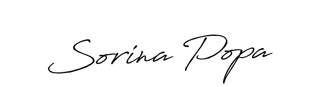 How to make Sorina Popa signature? Antro_Vectra_Bolder is a professional autograph style. Create handwritten signature for Sorina Popa name. Sorina Popa signature style 7 images and pictures png