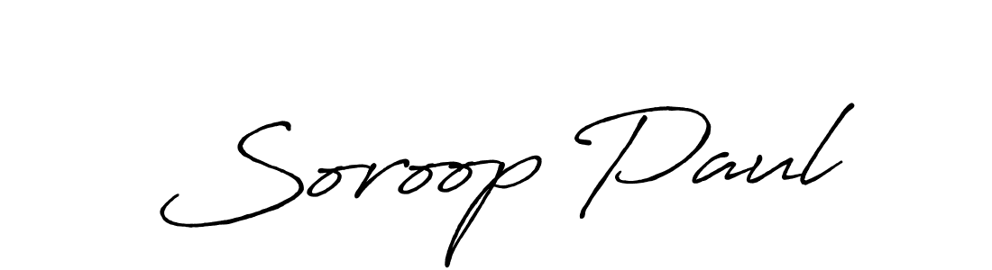 Make a beautiful signature design for name Soroop Paul. With this signature (Antro_Vectra_Bolder) style, you can create a handwritten signature for free. Soroop Paul signature style 7 images and pictures png