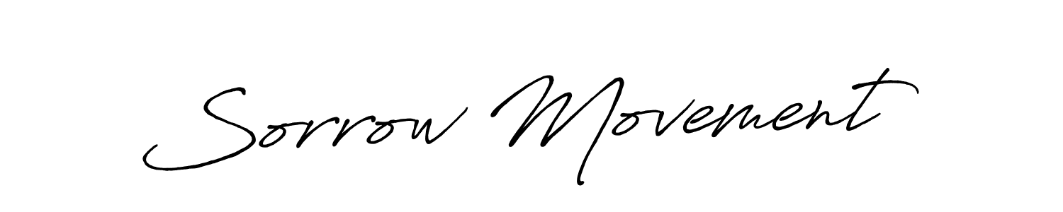 Create a beautiful signature design for name Sorrow Movement. With this signature (Antro_Vectra_Bolder) fonts, you can make a handwritten signature for free. Sorrow Movement signature style 7 images and pictures png