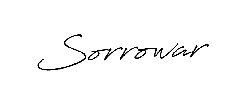 Use a signature maker to create a handwritten signature online. With this signature software, you can design (Antro_Vectra_Bolder) your own signature for name Sorrowar. Sorrowar signature style 7 images and pictures png