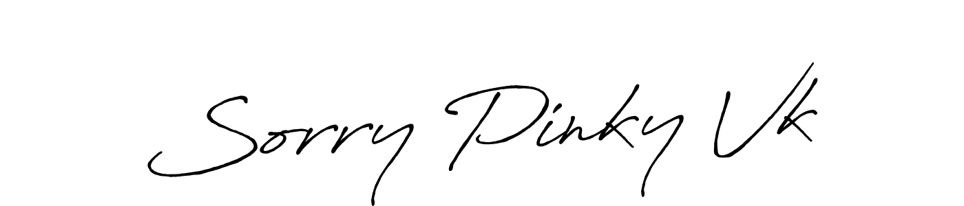 Design your own signature with our free online signature maker. With this signature software, you can create a handwritten (Antro_Vectra_Bolder) signature for name Sorry Pinky Vk. Sorry Pinky Vk signature style 7 images and pictures png