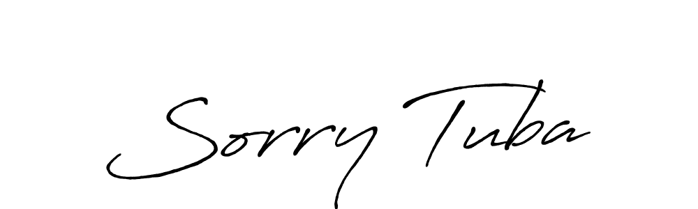 How to make Sorry Tuba name signature. Use Antro_Vectra_Bolder style for creating short signs online. This is the latest handwritten sign. Sorry Tuba signature style 7 images and pictures png