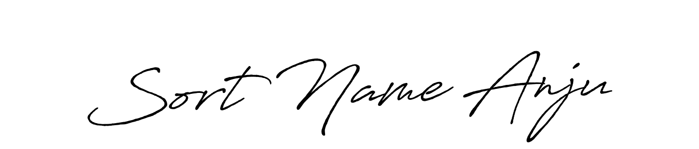 Sort Name Anju stylish signature style. Best Handwritten Sign (Antro_Vectra_Bolder) for my name. Handwritten Signature Collection Ideas for my name Sort Name Anju. Sort Name Anju signature style 7 images and pictures png