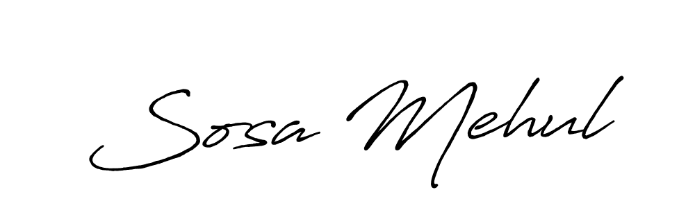This is the best signature style for the Sosa Mehul name. Also you like these signature font (Antro_Vectra_Bolder). Mix name signature. Sosa Mehul signature style 7 images and pictures png