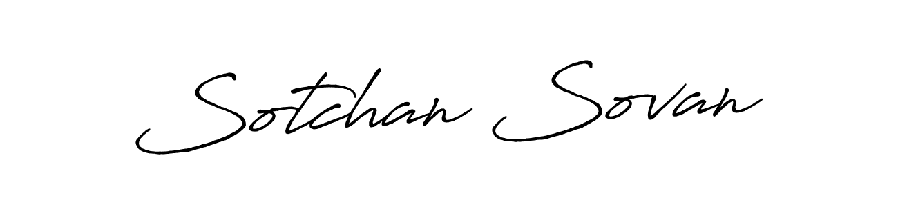 How to make Sotchan Sovan signature? Antro_Vectra_Bolder is a professional autograph style. Create handwritten signature for Sotchan Sovan name. Sotchan Sovan signature style 7 images and pictures png