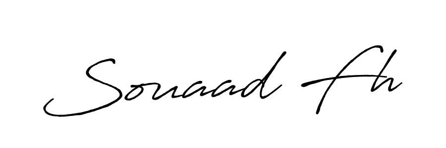 Use a signature maker to create a handwritten signature online. With this signature software, you can design (Antro_Vectra_Bolder) your own signature for name Souaad Fh. Souaad Fh signature style 7 images and pictures png