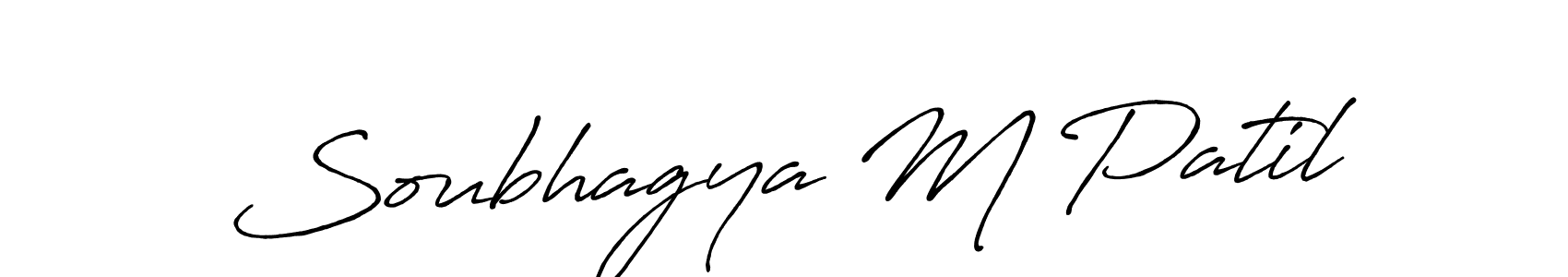 Create a beautiful signature design for name Soubhagya M Patil. With this signature (Antro_Vectra_Bolder) fonts, you can make a handwritten signature for free. Soubhagya M Patil signature style 7 images and pictures png