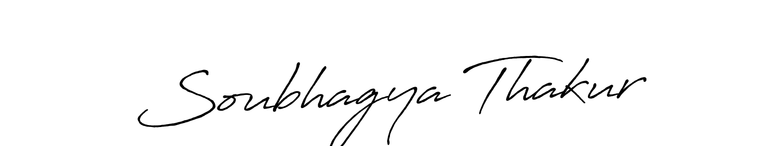 Create a beautiful signature design for name Soubhagya Thakur. With this signature (Antro_Vectra_Bolder) fonts, you can make a handwritten signature for free. Soubhagya Thakur signature style 7 images and pictures png