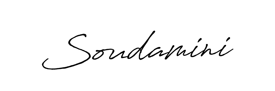 You should practise on your own different ways (Antro_Vectra_Bolder) to write your name (Soudamini) in signature. don't let someone else do it for you. Soudamini signature style 7 images and pictures png