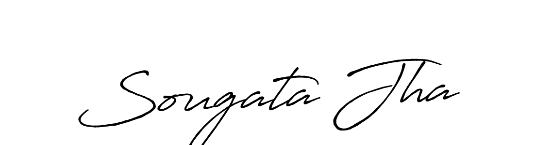 Create a beautiful signature design for name Sougata Jha. With this signature (Antro_Vectra_Bolder) fonts, you can make a handwritten signature for free. Sougata Jha signature style 7 images and pictures png