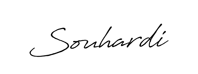 You should practise on your own different ways (Antro_Vectra_Bolder) to write your name (Souhardi) in signature. don't let someone else do it for you. Souhardi signature style 7 images and pictures png