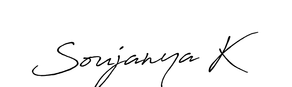 Make a beautiful signature design for name Soujanya K. Use this online signature maker to create a handwritten signature for free. Soujanya K signature style 7 images and pictures png