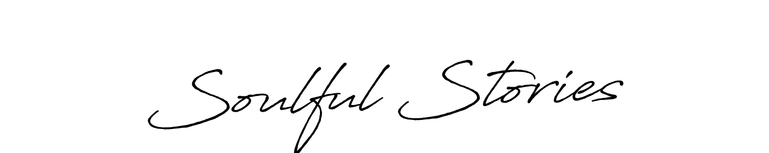 Make a beautiful signature design for name Soulful Stories. With this signature (Antro_Vectra_Bolder) style, you can create a handwritten signature for free. Soulful Stories signature style 7 images and pictures png