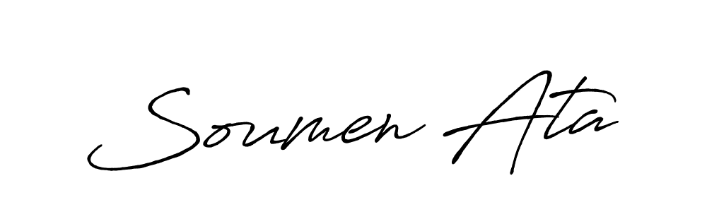 Also we have Soumen Ata name is the best signature style. Create professional handwritten signature collection using Antro_Vectra_Bolder autograph style. Soumen Ata signature style 7 images and pictures png