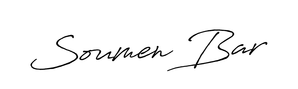 Create a beautiful signature design for name Soumen Bar. With this signature (Antro_Vectra_Bolder) fonts, you can make a handwritten signature for free. Soumen Bar signature style 7 images and pictures png