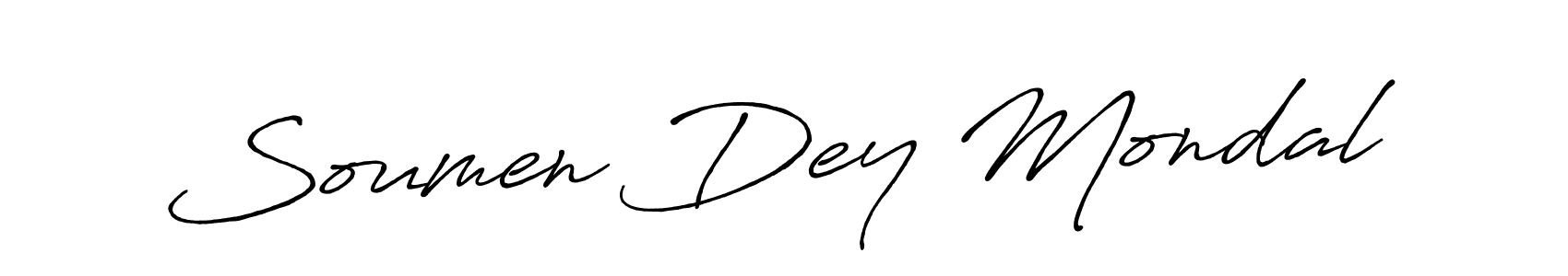 Make a beautiful signature design for name Soumen Dey Mondal. With this signature (Antro_Vectra_Bolder) style, you can create a handwritten signature for free. Soumen Dey Mondal signature style 7 images and pictures png