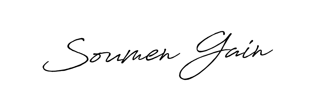 Also we have Soumen Gain name is the best signature style. Create professional handwritten signature collection using Antro_Vectra_Bolder autograph style. Soumen Gain signature style 7 images and pictures png