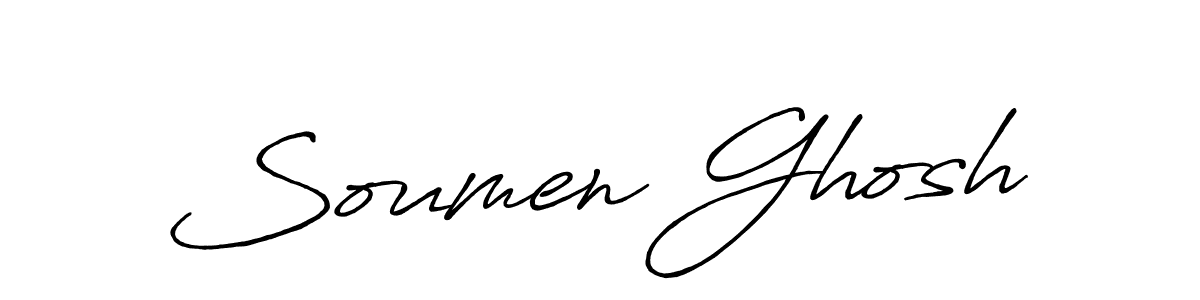 Create a beautiful signature design for name Soumen Ghosh. With this signature (Antro_Vectra_Bolder) fonts, you can make a handwritten signature for free. Soumen Ghosh signature style 7 images and pictures png