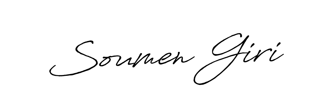 Make a beautiful signature design for name Soumen Giri. With this signature (Antro_Vectra_Bolder) style, you can create a handwritten signature for free. Soumen Giri signature style 7 images and pictures png