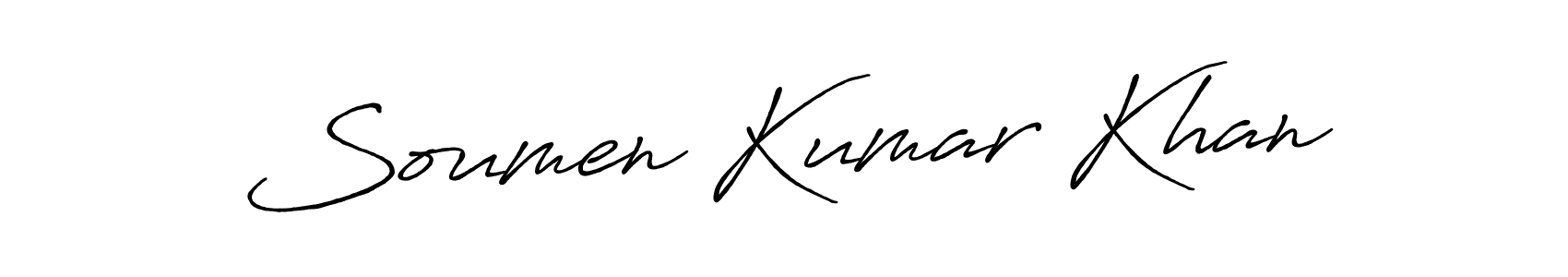 Create a beautiful signature design for name Soumen Kumar Khan. With this signature (Antro_Vectra_Bolder) fonts, you can make a handwritten signature for free. Soumen Kumar Khan signature style 7 images and pictures png