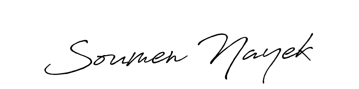 How to make Soumen Nayek name signature. Use Antro_Vectra_Bolder style for creating short signs online. This is the latest handwritten sign. Soumen Nayek signature style 7 images and pictures png