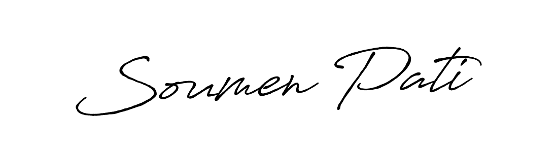 if you are searching for the best signature style for your name Soumen Pati. so please give up your signature search. here we have designed multiple signature styles  using Antro_Vectra_Bolder. Soumen Pati signature style 7 images and pictures png