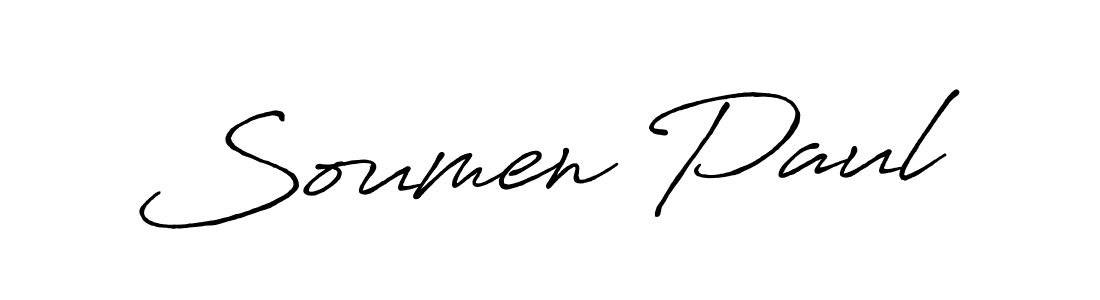 Make a beautiful signature design for name Soumen Paul. With this signature (Antro_Vectra_Bolder) style, you can create a handwritten signature for free. Soumen Paul signature style 7 images and pictures png