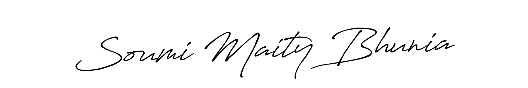 How to make Soumi Maity Bhunia signature? Antro_Vectra_Bolder is a professional autograph style. Create handwritten signature for Soumi Maity Bhunia name. Soumi Maity Bhunia signature style 7 images and pictures png