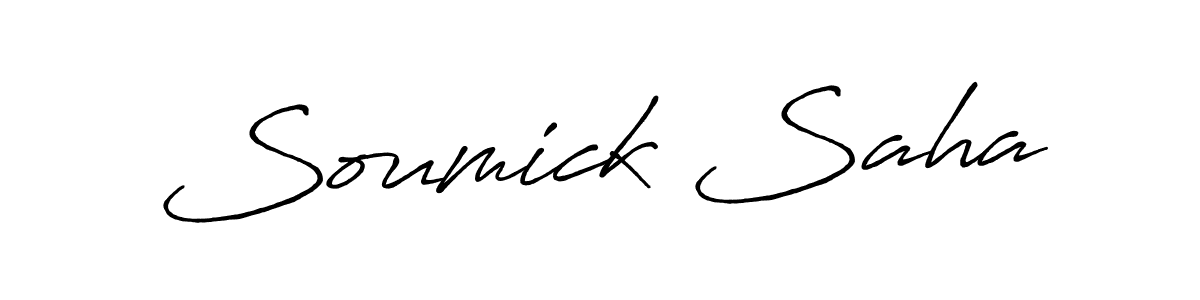 Also we have Soumick Saha name is the best signature style. Create professional handwritten signature collection using Antro_Vectra_Bolder autograph style. Soumick Saha signature style 7 images and pictures png