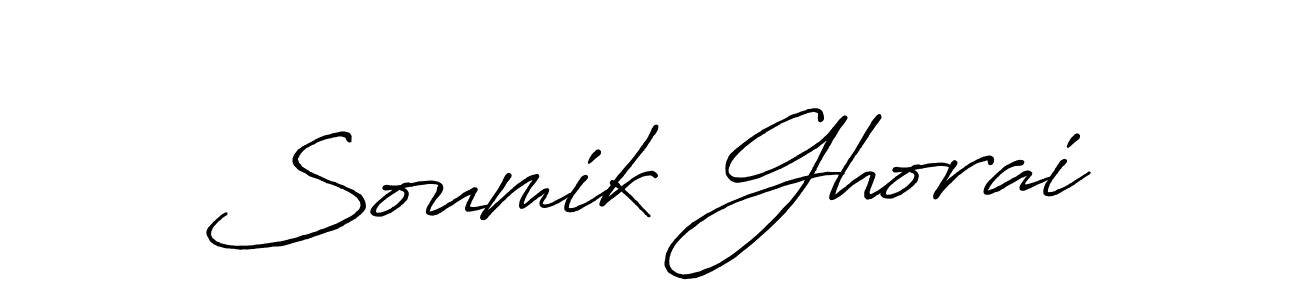 Create a beautiful signature design for name Soumik Ghorai. With this signature (Antro_Vectra_Bolder) fonts, you can make a handwritten signature for free. Soumik Ghorai signature style 7 images and pictures png