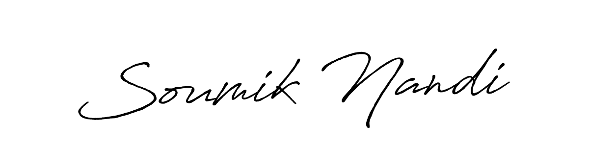 Create a beautiful signature design for name Soumik Nandi. With this signature (Antro_Vectra_Bolder) fonts, you can make a handwritten signature for free. Soumik Nandi signature style 7 images and pictures png