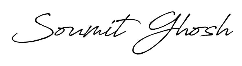 A classic penmanship look for Soumit Ghosh. The Antro_Vectra_Bolder font brings timeless elegance and confidence to every signed document. Soumit Ghosh signature style 7 images and pictures png