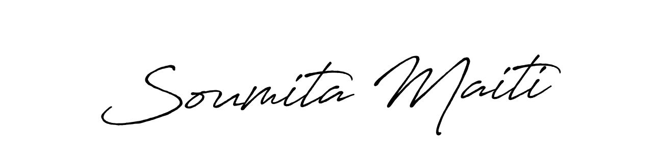 How to make Soumita Maiti name signature. Use Antro_Vectra_Bolder style for creating short signs online. This is the latest handwritten sign. Soumita Maiti signature style 7 images and pictures png