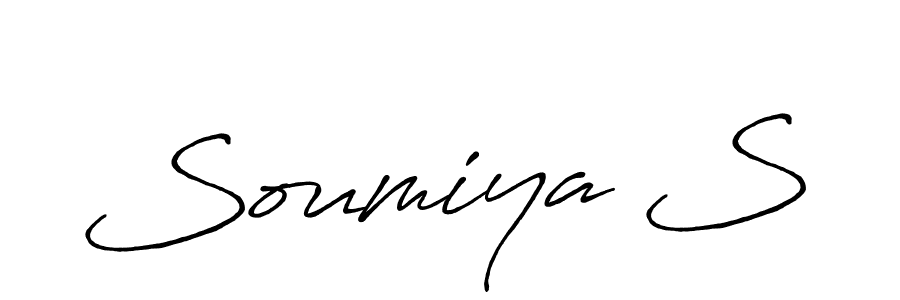 Design your own signature with our free online signature maker. With this signature software, you can create a handwritten (Antro_Vectra_Bolder) signature for name Soumiya S. Soumiya S signature style 7 images and pictures png