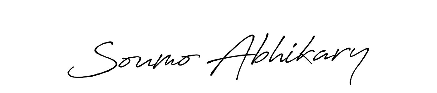 How to make Soumo Abhikary name signature. Use Antro_Vectra_Bolder style for creating short signs online. This is the latest handwritten sign. Soumo Abhikary signature style 7 images and pictures png