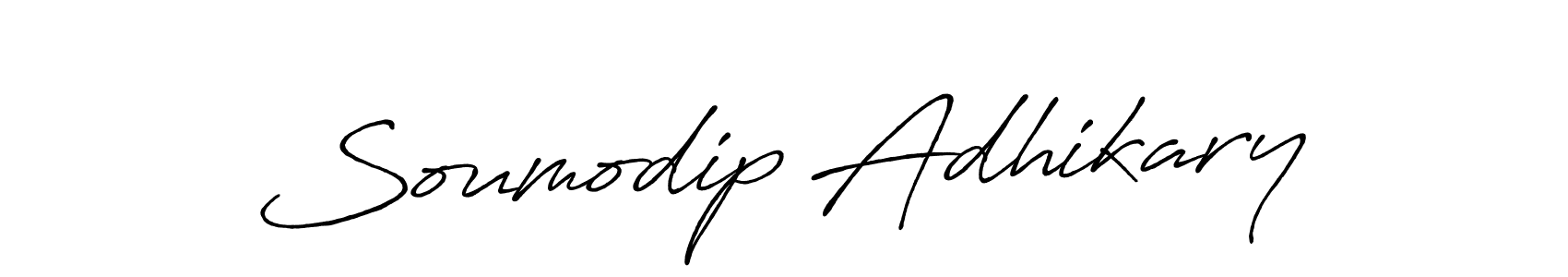 How to make Soumodip Adhikary name signature. Use Antro_Vectra_Bolder style for creating short signs online. This is the latest handwritten sign. Soumodip Adhikary signature style 7 images and pictures png