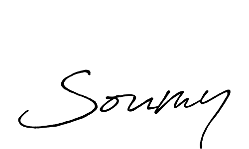 Make a beautiful signature design for name Soumy. With this signature (Antro_Vectra_Bolder) style, you can create a handwritten signature for free. Soumy signature style 7 images and pictures png