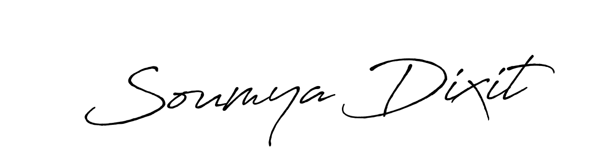 Design your own signature with our free online signature maker. With this signature software, you can create a handwritten (Antro_Vectra_Bolder) signature for name Soumya Dixit. Soumya Dixit signature style 7 images and pictures png