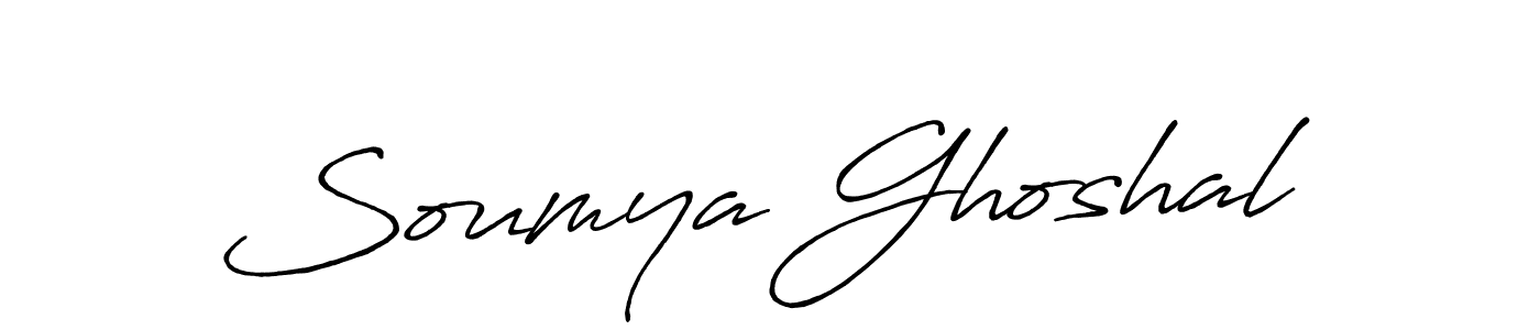 Also we have Soumya Ghoshal name is the best signature style. Create professional handwritten signature collection using Antro_Vectra_Bolder autograph style. Soumya Ghoshal signature style 7 images and pictures png