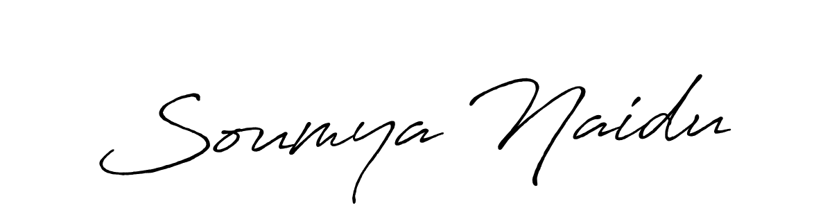 The best way (Antro_Vectra_Bolder) to make a short signature is to pick only two or three words in your name. The name Soumya Naidu include a total of six letters. For converting this name. Soumya Naidu signature style 7 images and pictures png