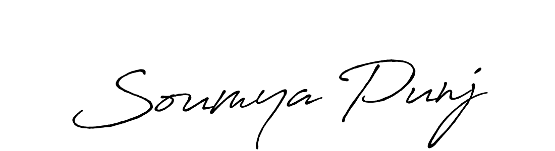 How to make Soumya Punj signature? Antro_Vectra_Bolder is a professional autograph style. Create handwritten signature for Soumya Punj name. Soumya Punj signature style 7 images and pictures png
